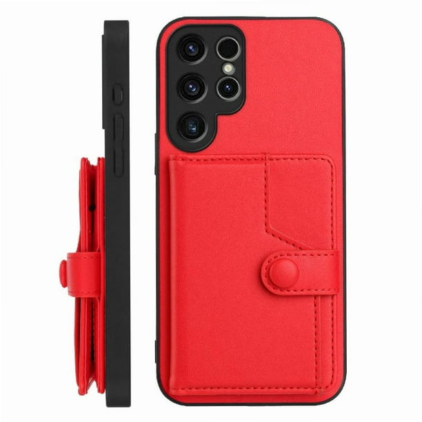 FOXDOCK Funda para SAMSUNG Galaxy S23 ultra con Bloqueo RFID - Diseño Elegante con Cierre de Botón