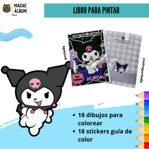 Macae - Libro Para Pintar Kuromi Con Stickers