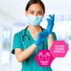 thumbnail image 3 of Guantes de reconocimiento médico Medpride Nitrile Medium Blue, 3 of 5