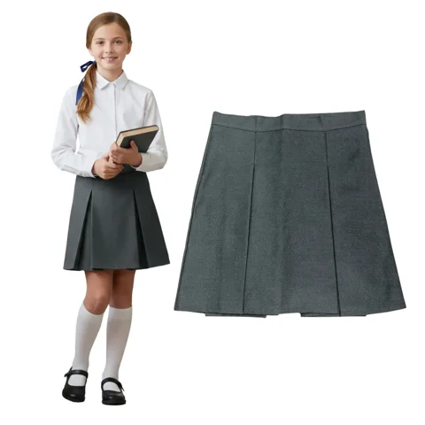 Genérico - Falda Colegio Niña Juvenil Gris Clásica Confección Nacional