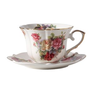 Bothyi - Taza De Cerámica De 200 Ml Con Estampado Floral Para Mujer, Ideal Para El Té De La Tarde O El Trabajo.