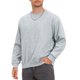 thumbnail image 4 of Sudadera casual de gimnasio de manga larga con cuello redondo y color sólido para hombre S Gris, 4 of 6
