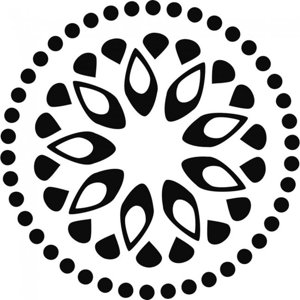 Rienda Libre Graphics - Decomural Circular Petals Flower Design Ws-18376