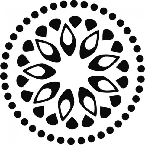 Rienda Libre Graphics - Decomural Circular Petals Flower Design Ws-18376