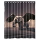 thumbnail image 1 of Cortina de ducha de elefante con alas, juego de cortina de baño con ganchos, tamaño 60 x 72 pulgadas, 1 of 3