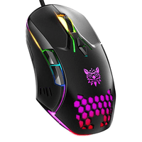 Onikuma - Mouse Raton Con Cable Gamer Negro Luz Led Multicolor Rgb