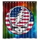 thumbnail image 1 of Cortina de ducha de Grateful Dead, juego de cortina de baño con ganchos, tamaño 66 x 72 pulgadas, 1 of 3