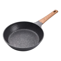 Genérico - Sartén Antiadherente De Mármol De 26Cm Mango Estilo Madera