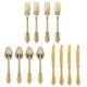 thumbnail image 5 of Cubiertos Desechables Tenedores De Plástico Cucharas Cuchillos Decoración Para Fiestas Cubiertos Dorados, 5 of 5