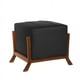 thumbnail image 1 of Pouf Marsella Tela Velvet Negro, 1 of 3