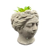 Oem - Macetero De Ceramica Planta Artificial Moderno Rostro Griego