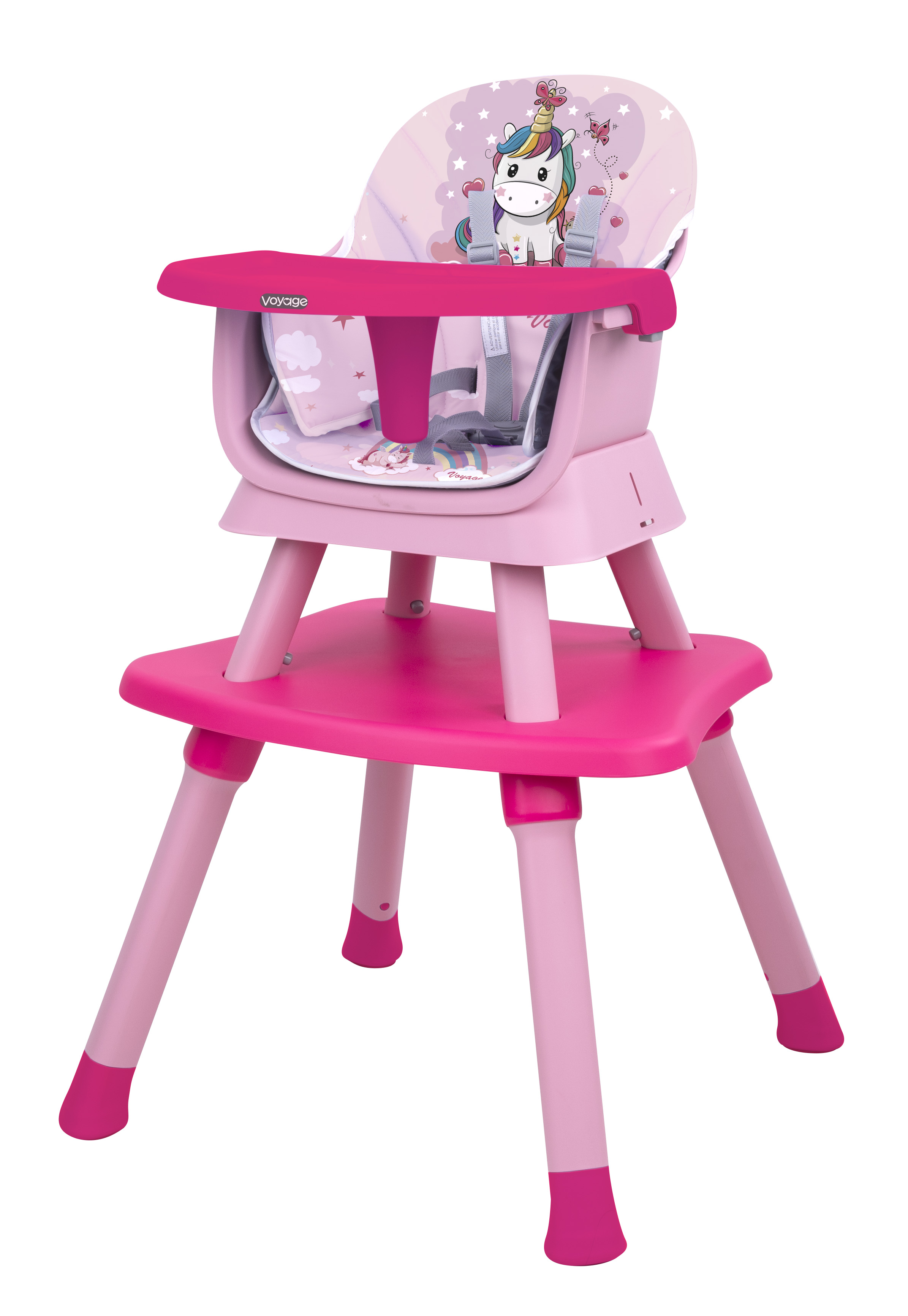 Voyage - Silla De Comer Multifuncional 6 En 1 Vg-015 Fucsia