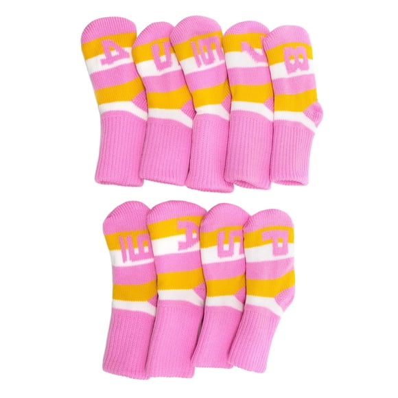 9x Elástico Golf Iron Headcover Irons Head Cover Funda De Cuñas De Punto Grueso Rosa