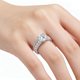 thumbnail image 5 of Juego de Anillos de Compromiso de Moissanita Color D VVS1 Juegos Nupciales Anillos de Boda para Mujer Plata Esterlina 925 Anillos de Promesa para Mujer Talla 5-9, 5 of 9