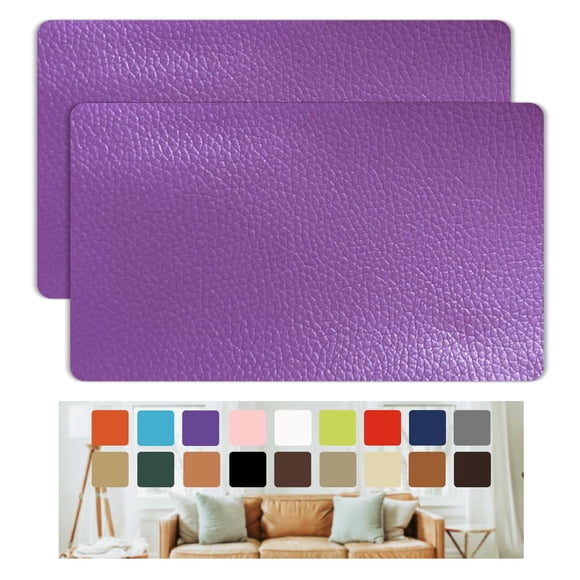Kit De Parches Para Reparar Cuero 20 X 30 Cm Morado 2 Piezas