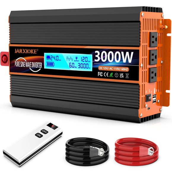 Inversor de potencia JARXIOKE 3000W 24V a 110V/120V