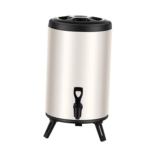 Dispensador de bebidas aislado, dispensador de leche, jarra de café, dispensador de té, barril aislado para catering de fiesta de cumpleaños al aire 8 litros