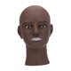 thumbnail image 2 of Cabeza De Maniquí Calva, Cabeza De Entrenamiento Resistente Para Exhibición, Sombrero, Auriculares, Peluquería, Piel Negra, 2 of 5