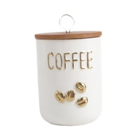 Magideal - Jarro De Almacenamiento Frasco Sellado Compacto Versátil Moderno Con Mango De Cerámica De Contenedor De Bote Para Nueces De Té Sueltas Leche En Polvo Patrón De Café