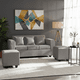 thumbnail image 1 of Living Kansas 3 Cuerpos + 2 Pouf Felpa Gris, 1 of 5