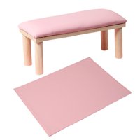 Ioensy - Reposabrazos Para Uñas De Madera, Equipo Para Decoración De Uñas, Cojín Suave Para Manos, Reposamanos Para Manicura, Color Rosa
