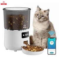 Koba - Dispensador Alimentador Automático Perro Gato Wifi 4L Blanco