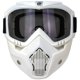 thumbnail image 2 of Gafas de moto y máscara desmontable Birdz Skylark White, 2 of 7