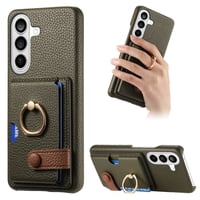 Funda Foxdock Para Samsung Galaxy S26 Pro Protección Antigolpes, Función De Soporte, Con Anillo Y Cartera Magnética-Verde