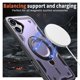 thumbnail image 2 of For Apple iPhone 16 Funda con Soporte de Anillo en O Magnético Invisible, Funda de Teléfono a Prueba de Golpes, Morado, para iPhone 16, 2 of 6