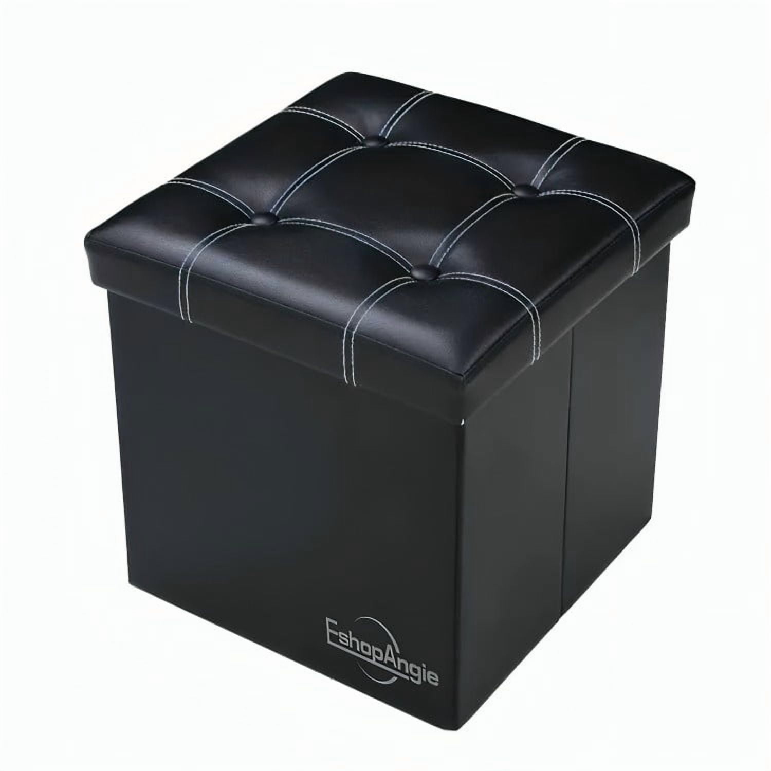 Genérico - Baul Tomy Plegable Ecocuero Asiento 38cm Puff Pouf Caja