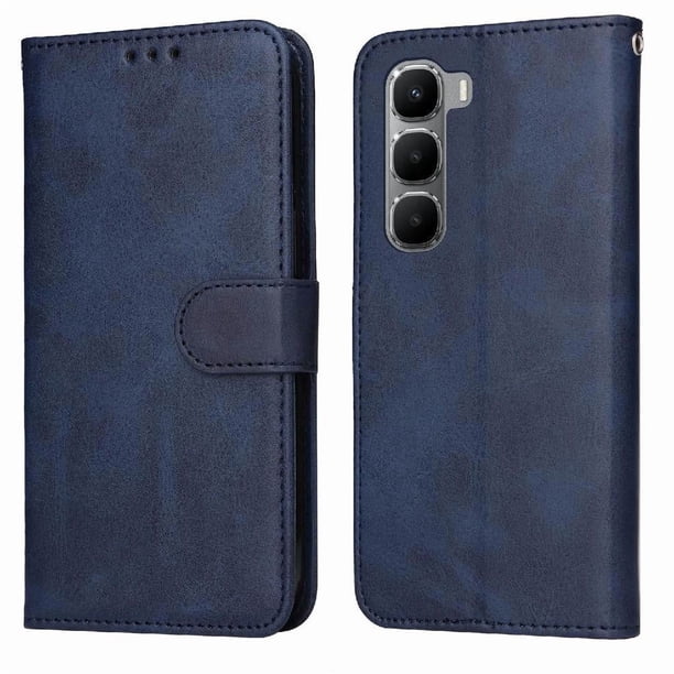 Funda Billetera para Infinix Hot 60i 4G con Porta Tarjetas y Soporte Ajustable Azul
