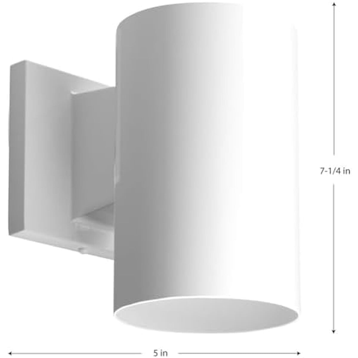 Progress Lighting - Aplique Exterior 5in Cilindro Blanco E26