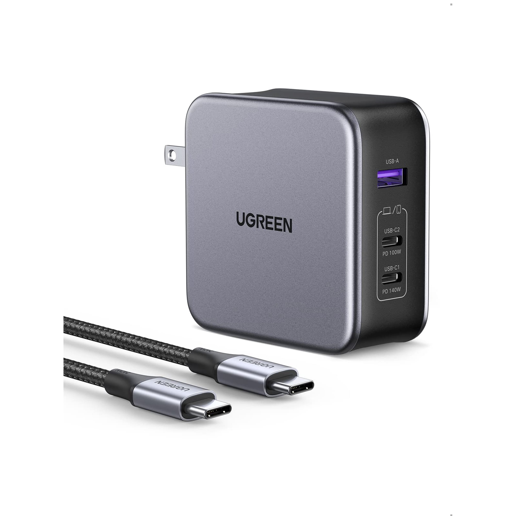 Cargador Ugreen Usb C Nexode Pd3.1 Pps Para Macbook Pro De 3 Puertos, 140 W