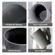 thumbnail image 3 of Macetero Alto Redondo Texturizado Gris Exterior Interior, 3 of 7