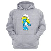 Genérico - Polerón Canguro Pitufina Gris Claro Talla L Unisex