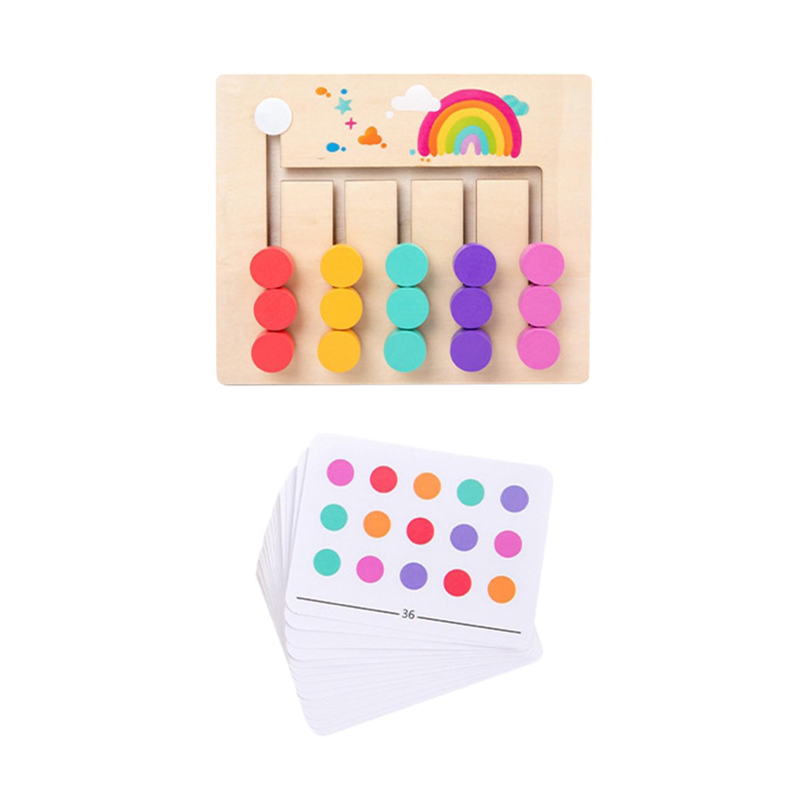 Bothyi - Juguetes De Aprendizaje Montessori, Rompecabezas Deslizante, Juego Familiar Para Niños Pequeños, Regalos De Cumpleaños, 5 Colores