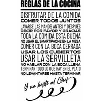 Rienda Libre Graphics - Frase Deco Reglas De La Cocina Fr‑11036