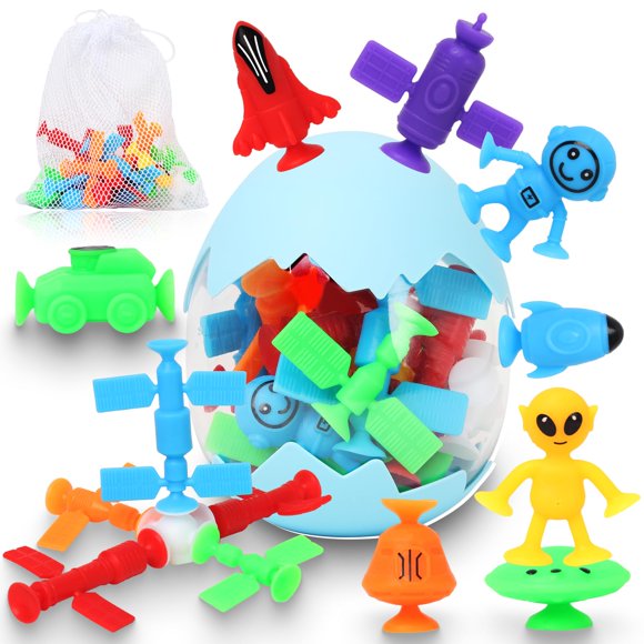 Bath Toys Con Ventosa Outer Space 20 Unidades Para Niños