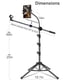 thumbnail image 2 of Soporte para micrófono Raking con brazo boom ajustable y soporte para tablet, 2 of 6
