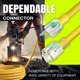 thumbnail image 4 of Cable de extensión LifeSupplyUSA, 75 pies, calibre 12/3, 125 V, 1875 W, amarillo, 4 of 8