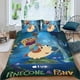 thumbnail image 2 of Piña y Pony Conjunto de sábanas temático, trío de piezas, cómodo y amigable con la piel, diseño único, regalo de decoración para el hogar para familiares, amigos y fans,173cm *218cm, 2 of 6