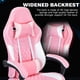 thumbnail image 2 of Ergonomic Video Gamer Chairs,Computer Gaming Chairs with Massage Lumbar Support and footrest,Racing Style Computer Chair Adjustable Headrest for Adults,Pink White, 2 of 3