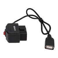 Magideal - Acc Hardwire Set Piezas De Repuesto Cable De 20Cm Con Interruptor Adaptador Hembra Usb 5V 3A Accesorio Cable De Alimentación Obd Para Videocámara Dvr