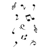 Rienda Libre Graphics - Decomural Musical Notes Quaver Treble Clef Set Ws-15523