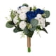 thumbnail image 2 of Ramo de boda, flores artificiales, ramo de novia creativo, ramo de novia para decoración, centros de mesa de bodas para el día de la madre Azul, 2 of 5
