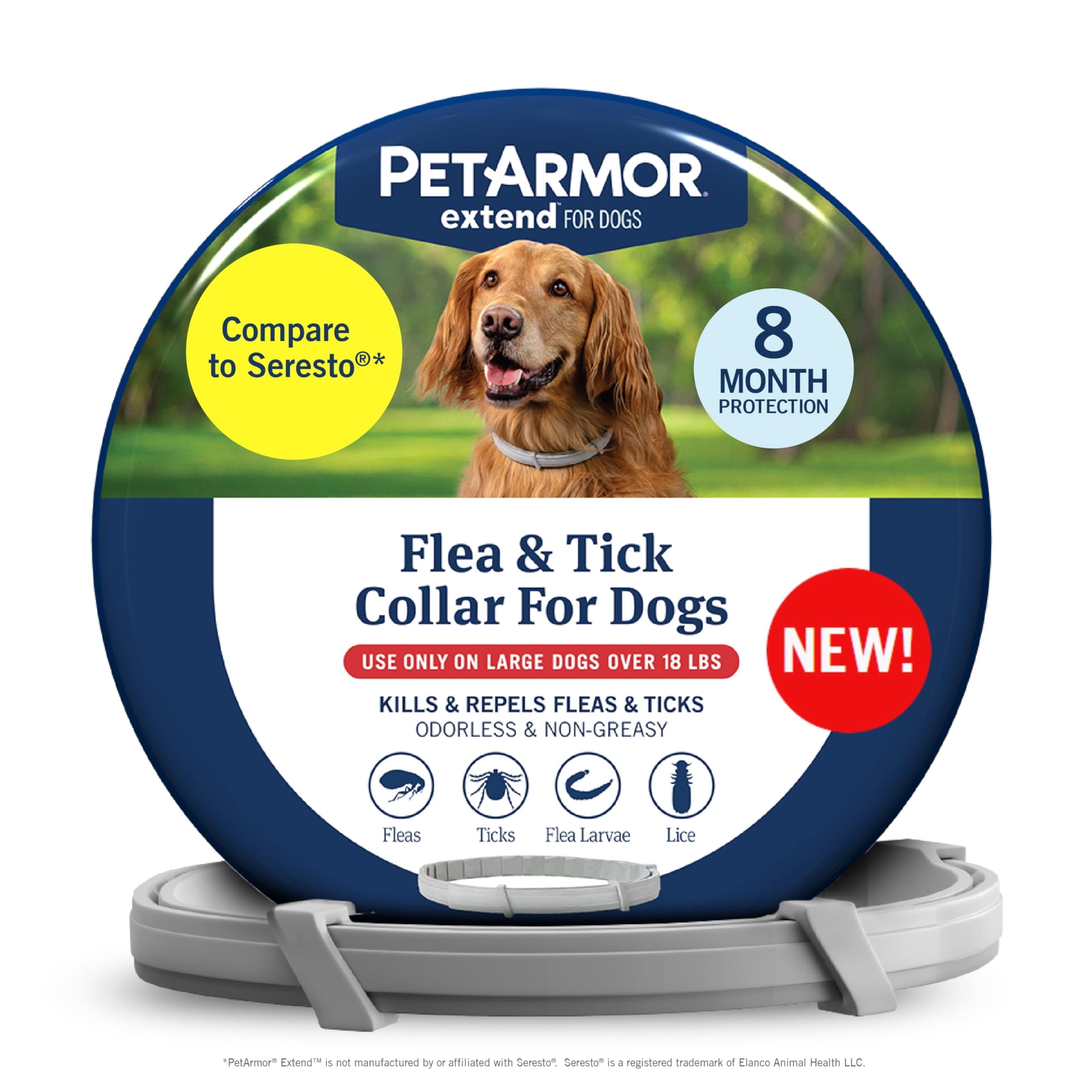 Collar Petarmor Extend Para Tratamiento De Pulgas Y Garrapatas Para Perros Grandes