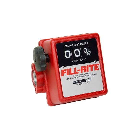 Medidor de transferencia de combustible Fill-Rite 807C1 5-20 L/min, 3 ruedas, aluminio