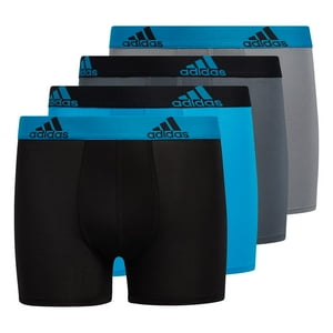 Calzoncillos Tipo Bóxer Adidas Performance Para Niños Y Niños (Paquete De 4), Azul Solar