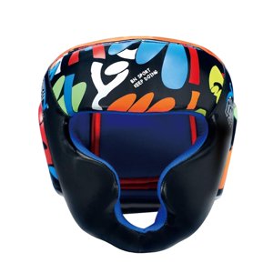 Ioensy - Casco De Boxeo Protector De Cabeza Cuero Sintético Suave Para Lucha Libre Juvenil Negro M