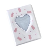 Magideal - Mini Álbum De Fotos De 3 Pulgadas, Fundas Para Tarjetas Fotográficas, Resistente, Ligero, Hueco, Soporte Para Tarjetas Fotográficas, Libro, Tarjeta De Conejo Rosa